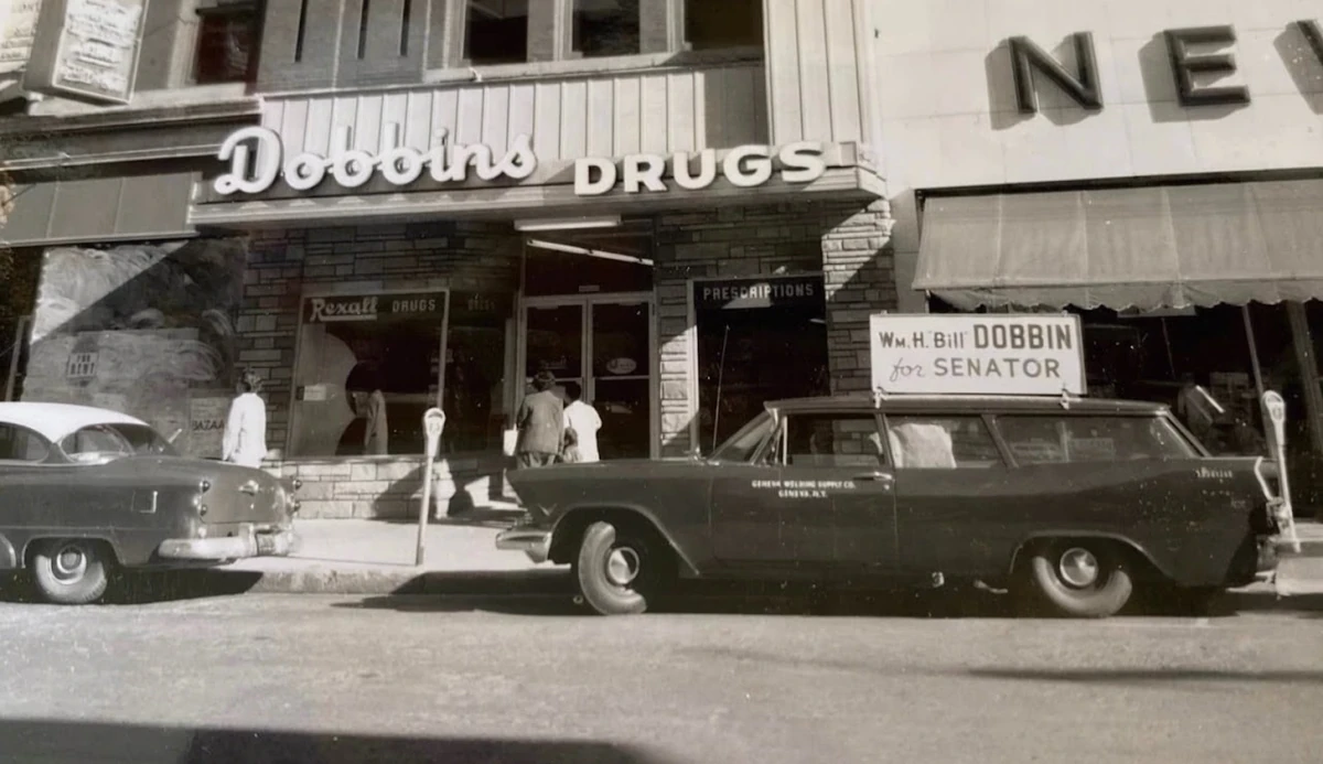 Dobbins Drugs on William Street in an archival photograph